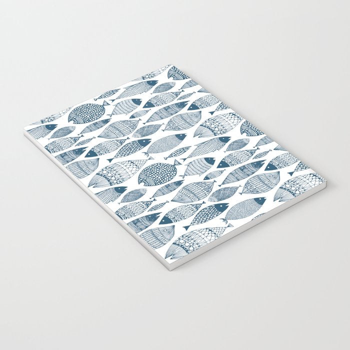 Blue Fish White Notebook Gallery Image 3