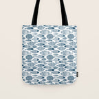 Blue Fish White Tote Bag Gallery Image 1