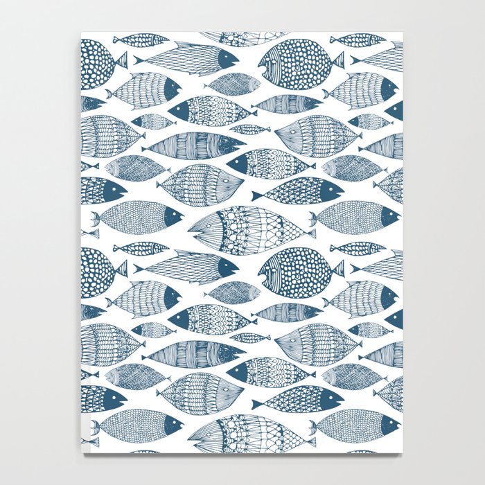 Blue Fish White Notebook Gallery Image 4