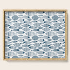 Blue Fish White Serving Tray Gallery Image 1