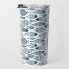 Blue Fish White Travel Mug Gallery Image 3