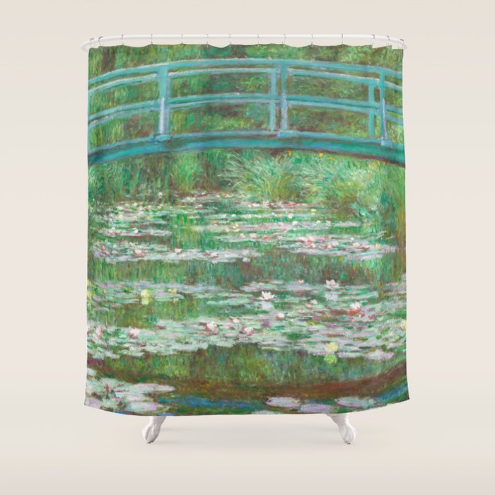 Bridge Over a Pond of Waterlilies by Claude Monet Shower Curtain Gallery Image 1