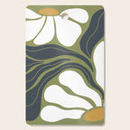 Modern Boho Art Nouveau Floral 3.3 ochre green grey Cutting Board Gallery Image 1