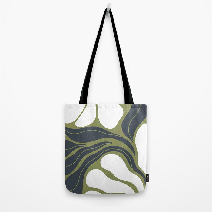 Modern Boho Art Nouveau Floral 3.3 ochre green grey Tote Bag Gallery Image 2