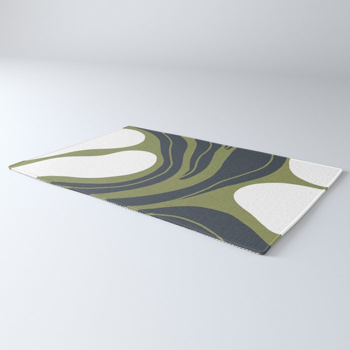Modern Boho Art Nouveau Floral 3.3 ochre green grey Rug Gallery Image 3