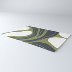 Modern Boho Art Nouveau Floral 3.3 ochre green grey Rug Gallery Image 3