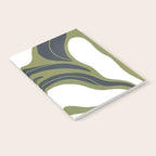 Modern Boho Art Nouveau Floral 3.3 ochre green grey Notebook Gallery Image 2