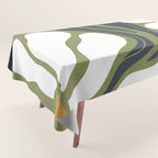 Modern Boho Art Nouveau Floral 3.3 ochre green grey Tablecloth Gallery Image 1
