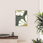 Modern Boho Art Nouveau Floral 3.3 ochre green grey Poster Gallery Image 2