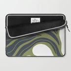 Modern Boho Art Nouveau Floral 3.3 ochre green grey Laptop Sleeve Gallery Image 2