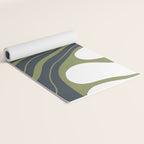 Modern Boho Art Nouveau Floral 3.3 ochre green grey Yoga Mat Gallery Image 2