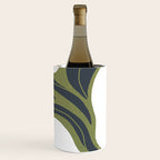 Modern Boho Art Nouveau Floral 3.3 ochre green grey Wine Chiller Gallery Image 3