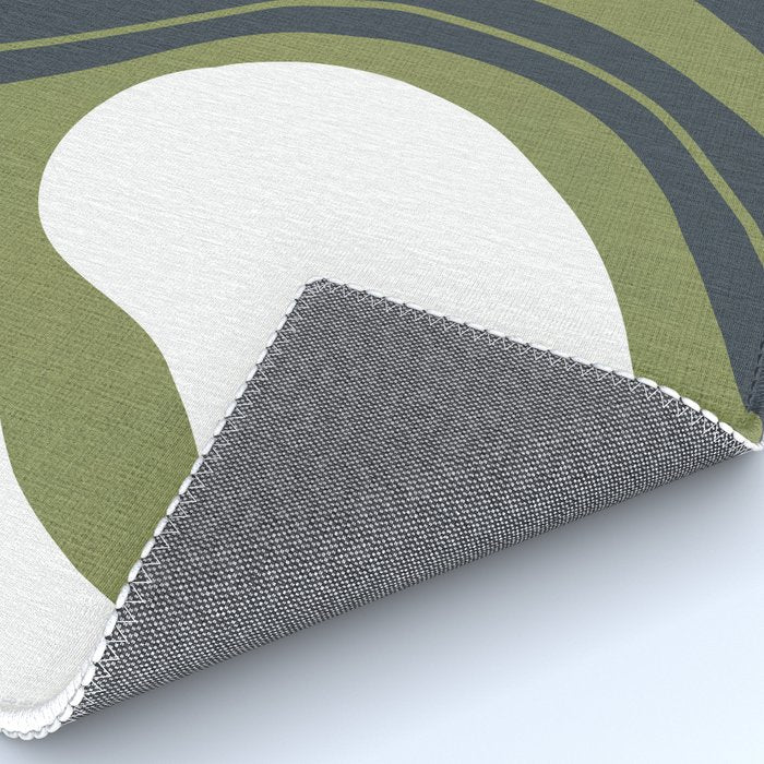 Modern Boho Art Nouveau Floral 3.3 ochre green grey Rug Gallery Image 4