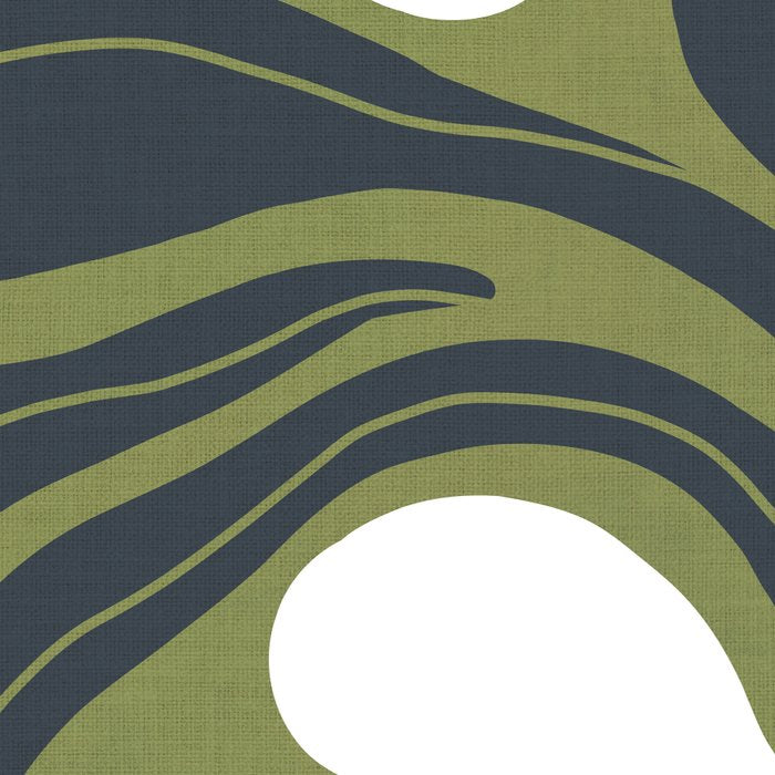 Modern Boho Art Nouveau Floral 3.3 ochre green grey Coffee Mug Gallery Image 2