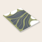 Modern Boho Art Nouveau Floral 3.3 ochre green grey Notebook Gallery Image 3