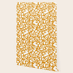 Folk Art Bunnies - Ochre and white Wallpaper Gallery Image 2