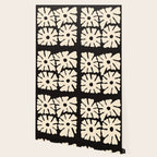 Mid-Century Flowers in Black & White Wallpaper Gallery Image 2