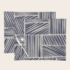 Navy Blue Striped Pattern #3 Placemat Gallery Image 1