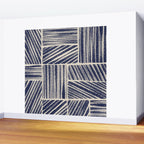 Navy Blue Striped Pattern #3 Wall Mural Gallery Image 2