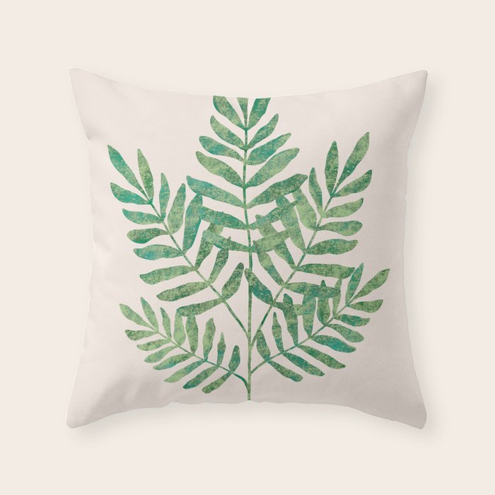 Fern Frond Throw Pillow Gallery Image 1