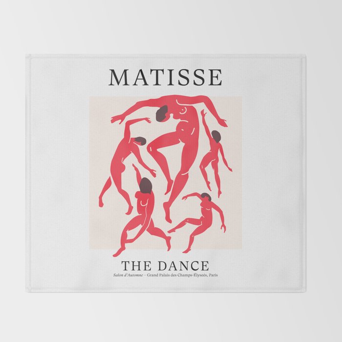 The Dance 3 | Henri Matisse - La Danse | Scarlet Red Edition Throw Blanket Gallery Image 2