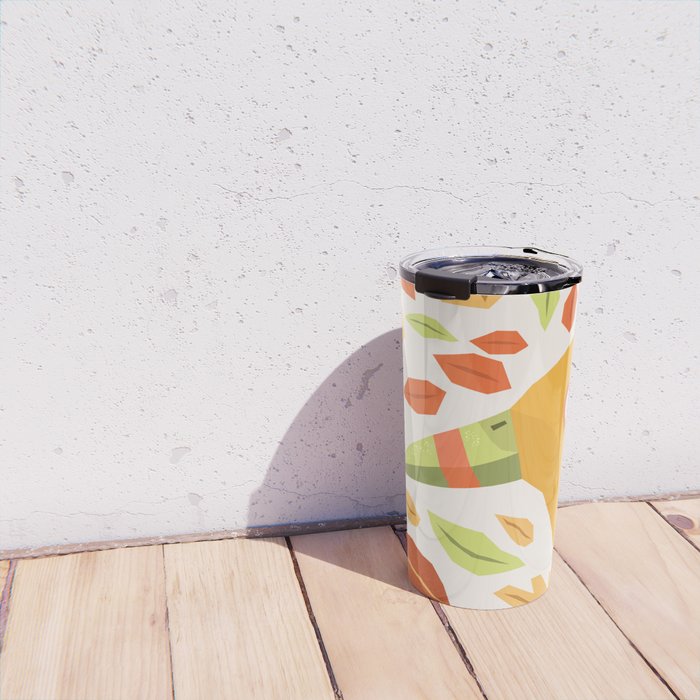 Autumn bird and leaves Travel Mug Gallery Image 4