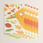 Autumn bird and leaves Wrapping Paper Gallery Image 3