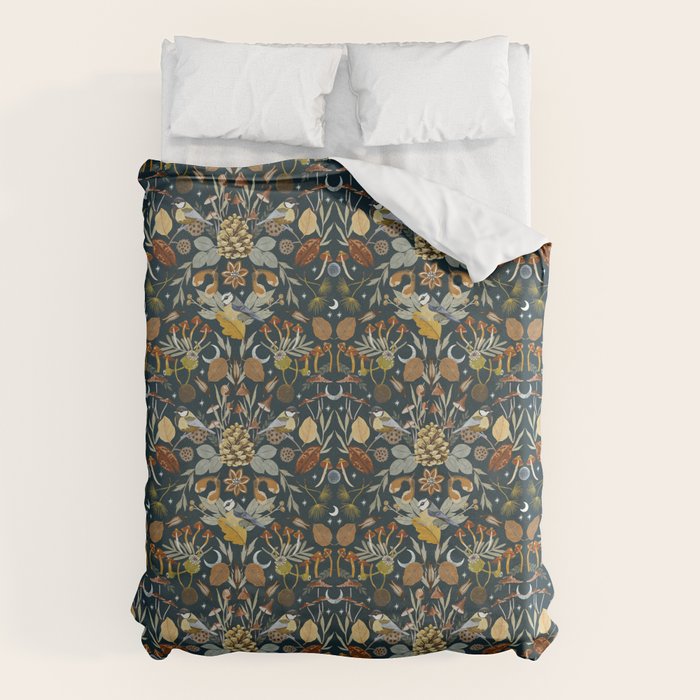 Birds in Autumn Night DP Duvet Cover Gallery Image 1