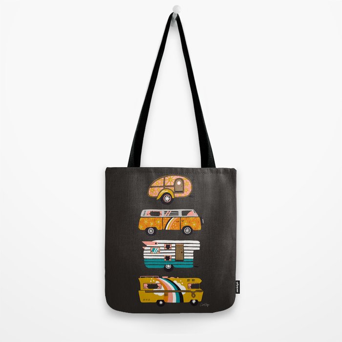 Retro Road Trip - Charcoal Tote Bag Gallery Image 2