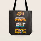 Retro Road Trip - Charcoal Tote Bag Gallery Image 1