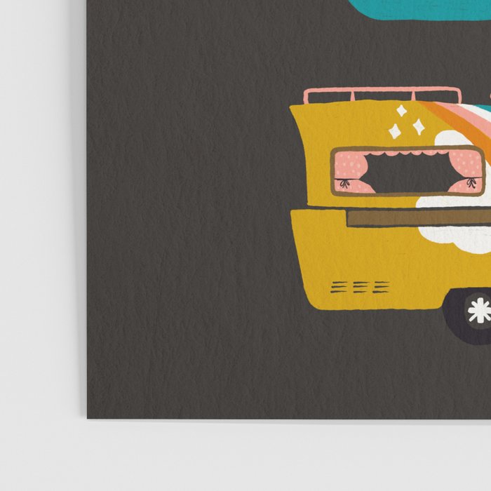Retro Road Trip - Charcoal Poster Gallery Image 3