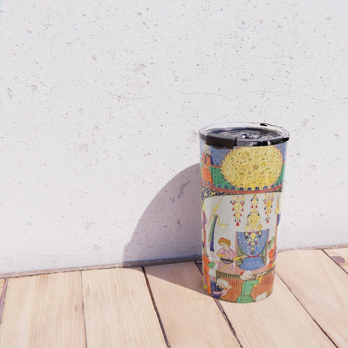  Karkhi, porter at the tomb of Imam Riza, being honoured Islamic Antique Art  Travel Mug Gallery Image 4