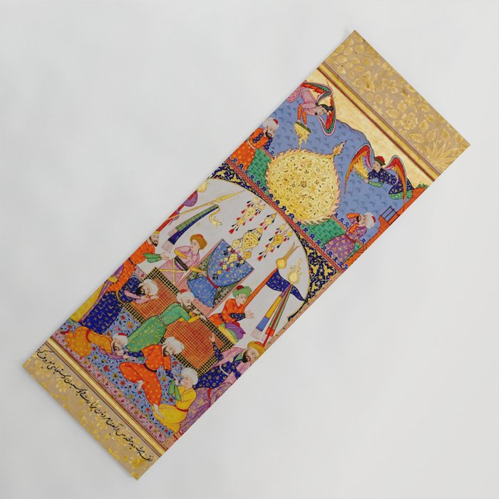  Karkhi, porter at the tomb of Imam Riza, being honoured Islamic Antique Art  Yoga Mat Gallery Image 1
