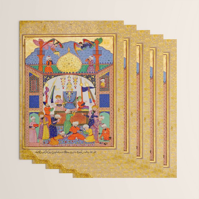  Karkhi, porter at the tomb of Imam Riza, being honoured Islamic Antique Art  Wrapping Paper Gallery Image 3