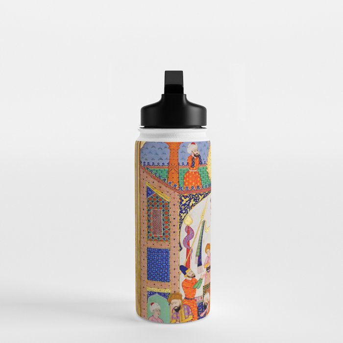  Karkhi, porter at the tomb of Imam Riza, being honoured Islamic Antique Art  Water Bottle Gallery Image 3