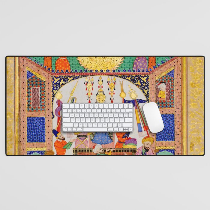  Karkhi, porter at the tomb of Imam Riza, being honoured Islamic Antique Art  Desk Mat Gallery Image 1