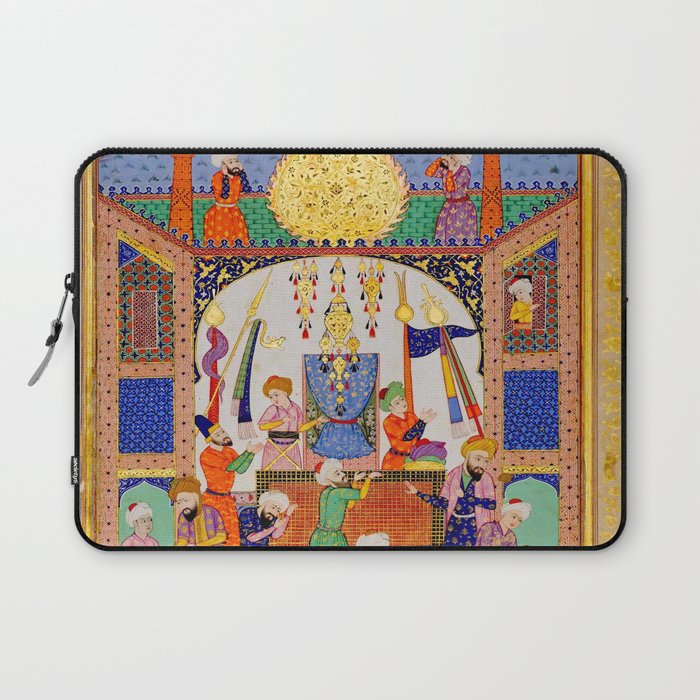  Karkhi, porter at the tomb of Imam Riza, being honoured Islamic Antique Art  Laptop Sleeve Gallery Image 1