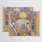  Karkhi, porter at the tomb of Imam Riza, being honoured Islamic Antique Art  Placemat Gallery Image 1
