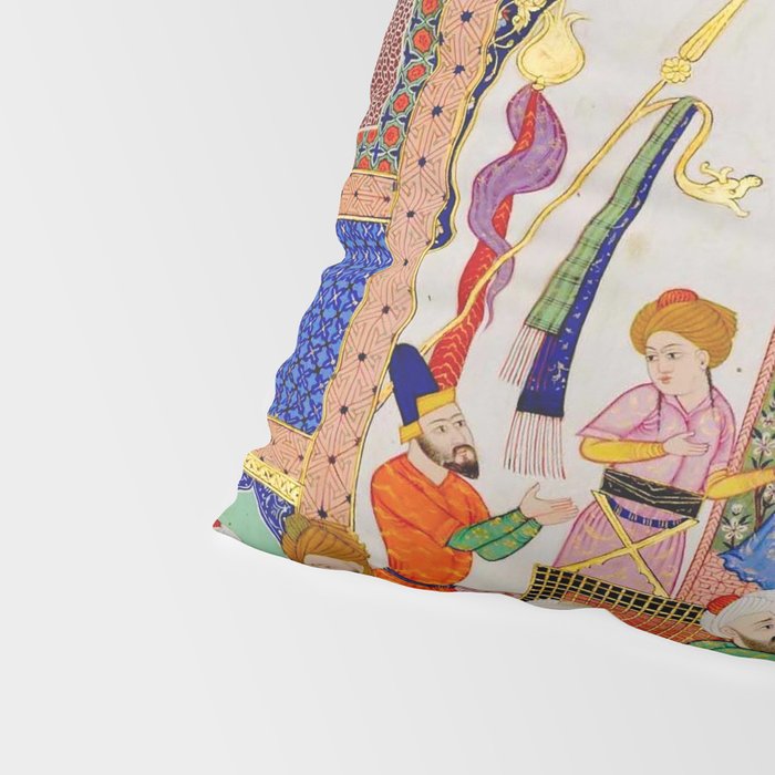  Karkhi, porter at the tomb of Imam Riza, being honoured Islamic Antique Art  Pillow Sham Gallery Image 4