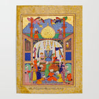  Karkhi, porter at the tomb of Imam Riza, being honoured Islamic Antique Art  Poster Gallery Image 4