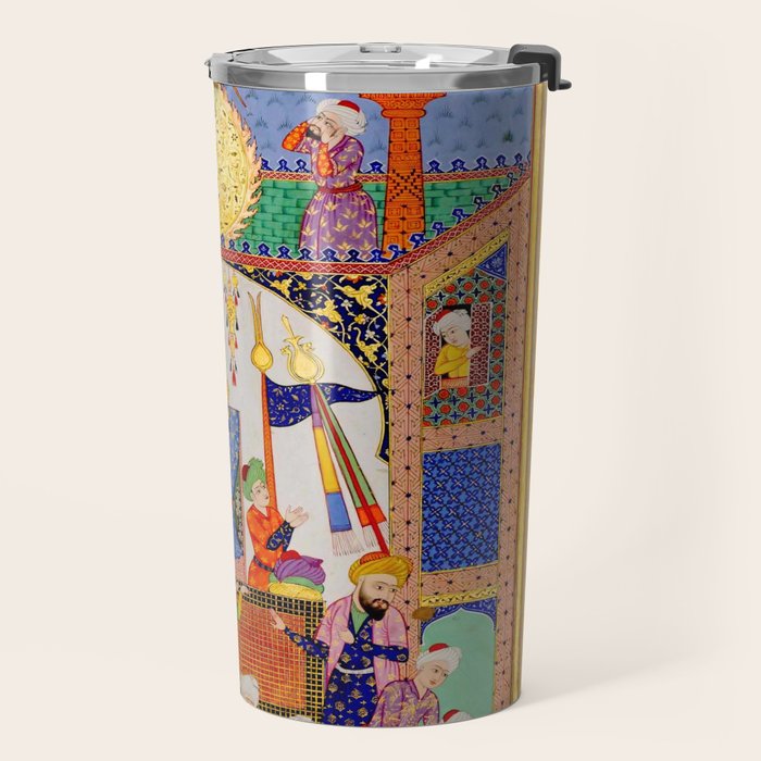  Karkhi, porter at the tomb of Imam Riza, being honoured Islamic Antique Art  Travel Mug Gallery Image 2