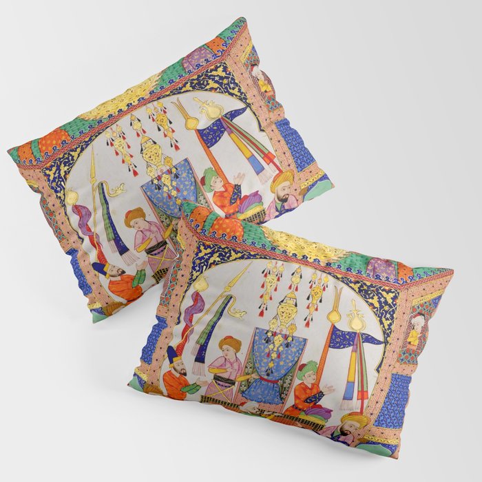  Karkhi, porter at the tomb of Imam Riza, being honoured Islamic Antique Art  Pillow Sham Gallery Image 3