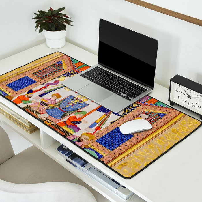  Karkhi, porter at the tomb of Imam Riza, being honoured Islamic Antique Art  Desk Mat Gallery Image 2