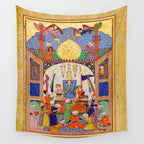  Karkhi, porter at the tomb of Imam Riza, being honoured Islamic Antique Art  Wall Tapestry Gallery Image 4