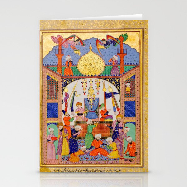  Karkhi, porter at the tomb of Imam Riza, being honoured Islamic Antique Art  Stationery Card Gallery Image 1