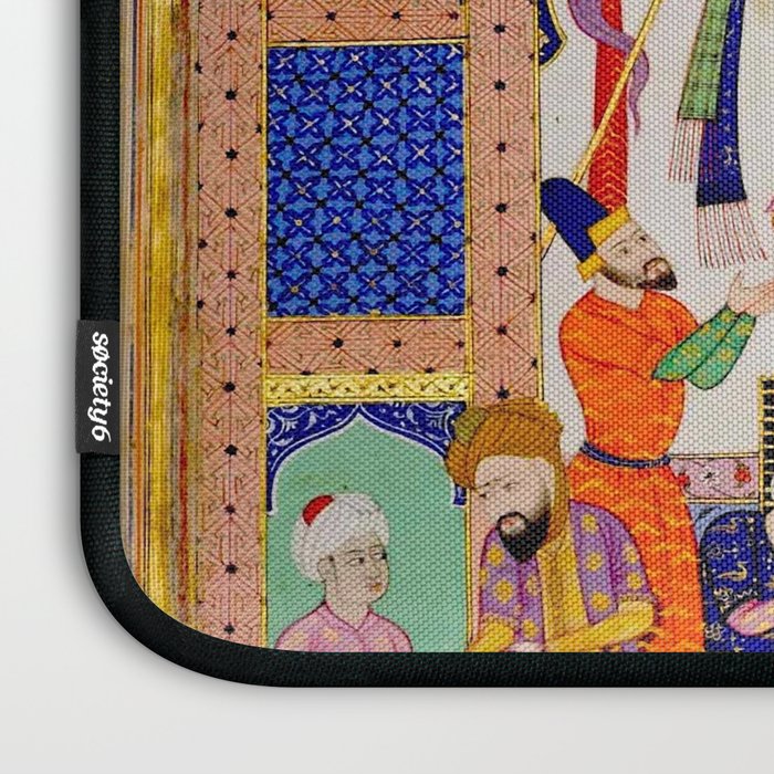  Karkhi, porter at the tomb of Imam Riza, being honoured Islamic Antique Art  Laptop Sleeve Gallery Image 3