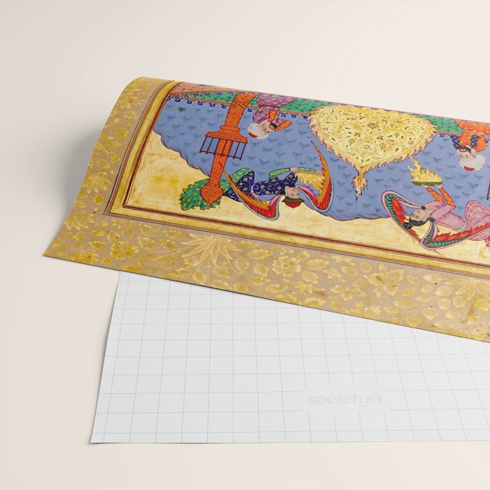  Karkhi, porter at the tomb of Imam Riza, being honoured Islamic Antique Art  Wrapping Paper Gallery Image 2