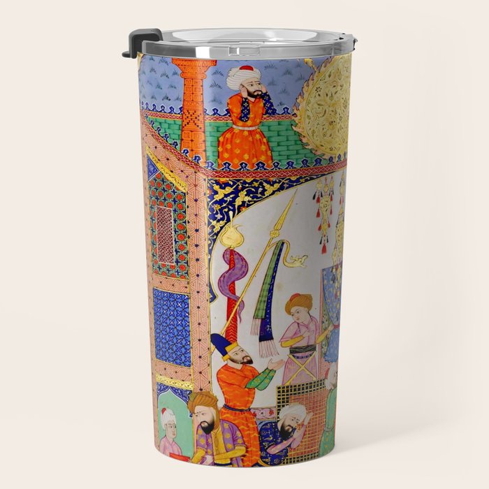  Karkhi, porter at the tomb of Imam Riza, being honoured Islamic Antique Art  Travel Mug Gallery Image 3