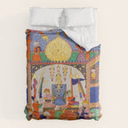  Karkhi, porter at the tomb of Imam Riza, being honoured Islamic Antique Art  Duvet Cover Gallery Image 6