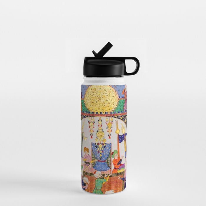  Karkhi, porter at the tomb of Imam Riza, being honoured Islamic Antique Art  Water Bottle Gallery Image 1